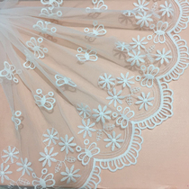 Clothes skirt decoration lace edge milk silk screen yarn embroidery butterfly lace accessories curtain sofa side width 35cm