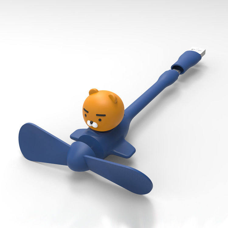 usb small fan plug mobile charging android mobile phone dual-use mini mute travel portable small portable fan