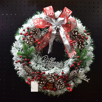 New Christmas wreath high-grade Christmas decorations Pine needle gold powder Shopping mall hotel decoration pendant Wreath ornaments