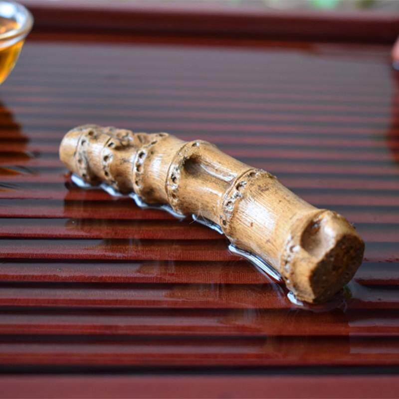 Full handmade boutique Purple Sand Sculpture Pendulum with tea darling Old bamboo section Bamboo Section Breeding Pot pen Brush Pen pen holder