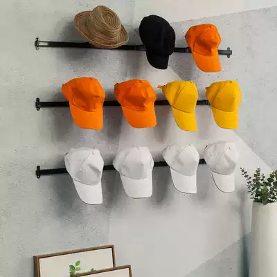 Groove plate square tube mesh hole plate cap rack cap ring basketball rack adult children hat stand display rack