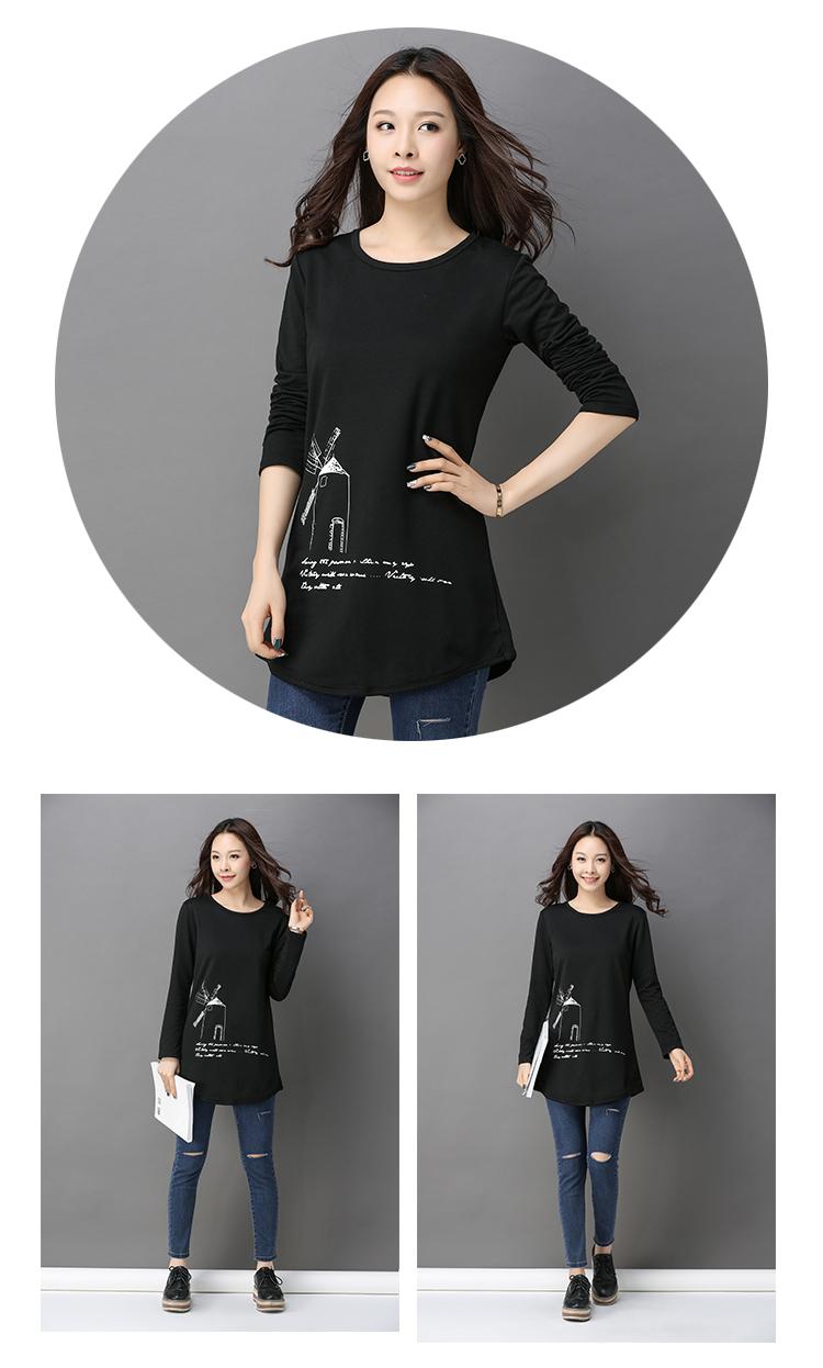 Mùa xuân và mùa thu áo thun dài tay bên ngoài mặc áo sơ mi cotton đáy nhỏ áo sơ mi nữ trung niên 40-50 tuổi quần áo mẹ các kiểu áo voan tuổi trung niên