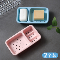 Nordic ins soap box toilet to carry the cover Creative home cute and free of perforated Draining Soap Rack Travel