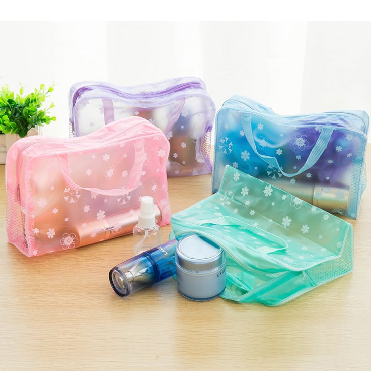 Cosmetic bag women's new transparent waterproof travel bath bag wash bag wash bag small bath portable storage bag