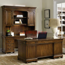 American country style French neoclassical writing desk pure solid wood office desk European style complete set of desk cabinet modern bookcase