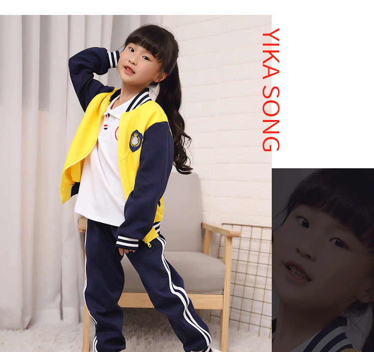 Quần áo mẫu giáo tùy chỉnh đồng phục trường tiểu học quần áo trẻ em cotton Quần áo thể thao ba mảnh Anh mùa xuân và mùa thu - Đồng phục trường học / tùy chỉnh thực hiện shop trẻ em