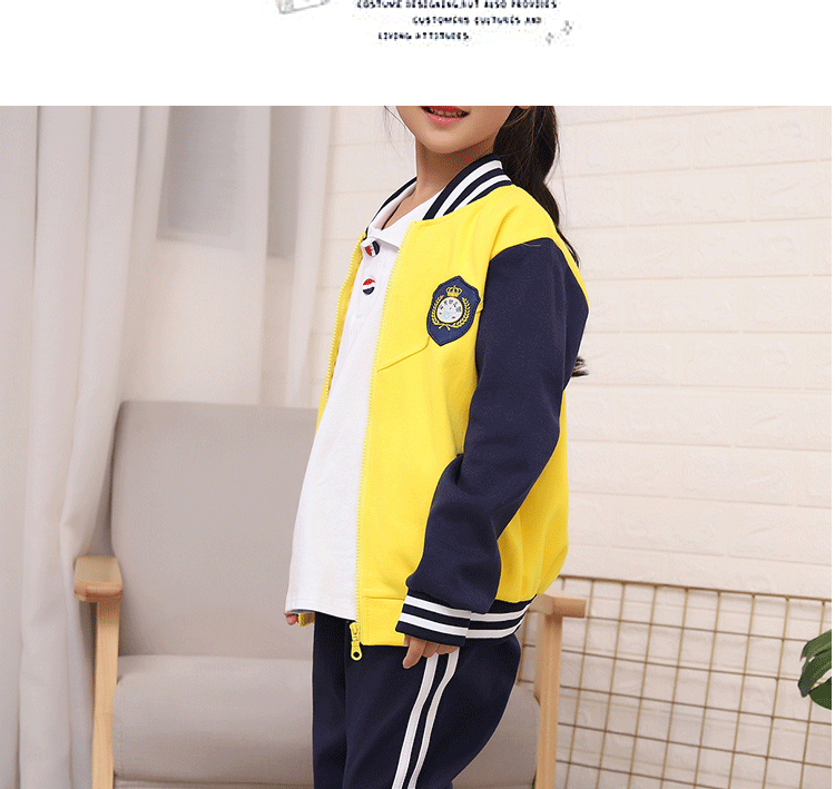 Quần áo mẫu giáo tùy chỉnh đồng phục trường tiểu học quần áo trẻ em cotton Quần áo thể thao ba mảnh Anh mùa xuân và mùa thu - Đồng phục trường học / tùy chỉnh thực hiện shop trẻ em