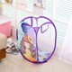 hộp trang điểm mini Thiết bị lưu trữ hộ gia đình cản trở loại net phim hoạt hình in hoa cô gái quần áo giỏ lưu trữ quần áo giỏ giặt quần áo hộp nhựa 3 ngăn