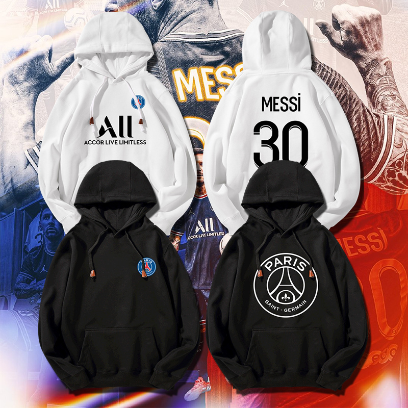 Paris Saint-Germain Jersey Football Training Wear Sports Sweatshirt Men's Loose Breathable Running Pullover Hoodie Men's