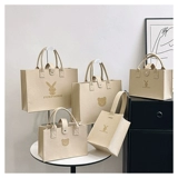 Портативная вместительная и большая сумка через плечо, универсальная модная льняная сумка, коллекция 2023, изысканный стиль