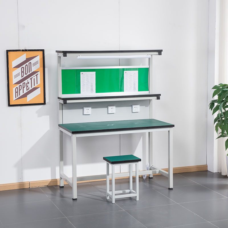 Electronic assembly bench for operating table workshop bench with lamp industry antistatic bench assembly line