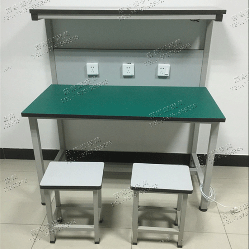 Industrial anti-static workbench Test operation table Double-layer workshop assembly Test bench with lamp assembly