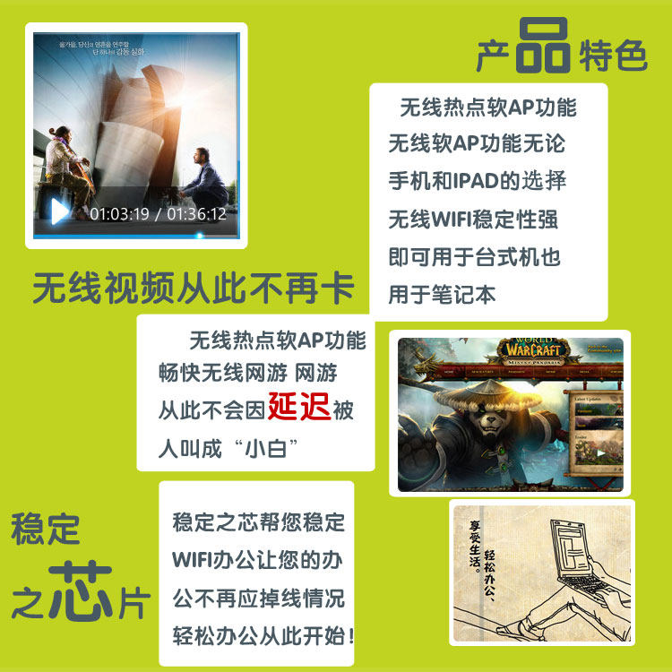 Адаптер USB 无线网卡模块3070芯片150m大功率usb无线网卡wifi接收发射器裸板 Jia Yuan