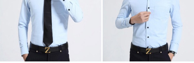 Ai Tao mùa thu đông cộng với áo nhung nam dày màu trắng tay dài Slim kinh doanh dụng cụ chuyên nghiệp áo yếm sơ mi trắng