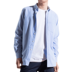 Fanshan 2018 mùa thu Oxford quay tay áo sơ mi nam trẻ trung giản dị áo sơ mi trắng Hàn Quốc Slim inch áo thủy triều áo sơ mi thời trang Áo
