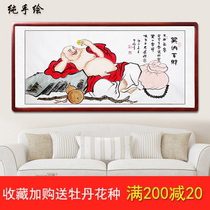 Feng Shui Strokes of the Buddhist Buddha Hand-painted Portrait of the Entrance To The House Sofa Background Wall Decoration Hung Painting