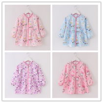 CUHK Childrens waterproof hood clothing winter male and female baby protective sweatshirt Eating Clothes Kindergarten Kid Zipper Drawing Hooded Sweatshirt