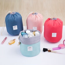  Korean version of the new nylon travel toiletry bag storage bag nylon cylinder waterproof makeup bag storage bag drawstring pocket