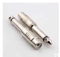 Pure copper nickel plated large two core 6 35 male single sound to Lotus female plug 6 5 turn RCA adapter