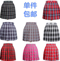Ladyboy cross-dressing Japanese striped plaid pleated skirt Japanese College style JK uniform skirt Large size short skirt School uniform versatile