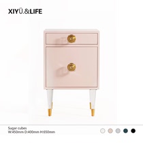 Neoclassical model room living room acrylic bedroom bedside table simple Nordic style small apartment living room side cabinet side