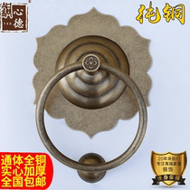 Chinese imitation antique door ring beast head pure copper handle old wooden door lion head retro door handle tiger head ancient copper pull ring