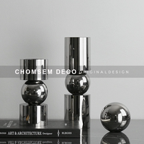 Modern light luxury creative crystal geometric glass decoration model room home soft decoration TV cabinet desktop decoration