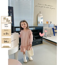 Red bean mother childrens clothing girls autumn dress autumn new 2022 baby girl lantern skirt childrens princess skirt