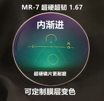 Custom MR-7 super tough super hard multifocal progressive lens can be coated with variable film 2 pieces price