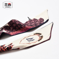 New Korean version of small scarf tie bag silk scarf tie wrap bag handle ribbon Hand bag ribbon spring and summer