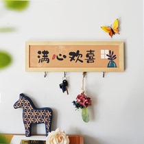 Creative wall decoration Wall Wall porch key adhesive hook decoration storage Nordic garden entrance door wall decoration pendant