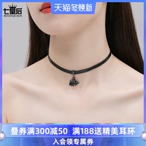 Black and White Swan necklace female choker niche design sense collar choker advanced neck chain 2021 New