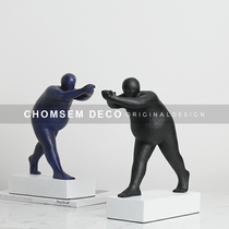 Abstract figure sculpture Soft decoration Sales office balance person decoration Model room entrance TV cabinet decoration