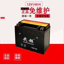 Large displacement motorcycle battery 12V14 An Guangyang 250 Jialing JH600 tricycle storage battery 12N4-3B