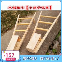 Childrens outdoor games props toys wood cart trolley wheelbarrow carts wooden carts
