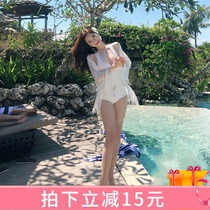 2021 South Koreas new swimsuit womens conjoined hood two sets of sexy workout slim foam spa bikini in