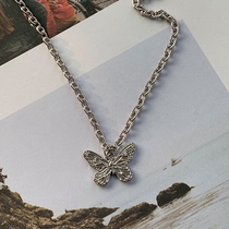 Rappii Korean official web 20 *SS original Cebu Cute Butterfly Hanging Pendant Lock Chain Necklace Chocker