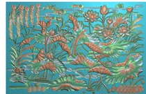 Skeleton lotus flower carving large board hollow lotus screen horizontal plate hollow wood carving ornament fine carving figure grayscale diagram