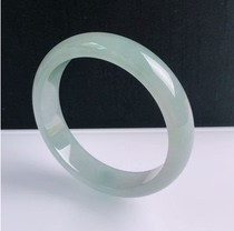 Myanmar emerald jade bracelet female ice glutinous seed light green ice through positive round jade emerald bracelet hand decorated female ice seed jade bracelet