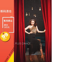 V PLUS DANCE high snow BAO WEN slanted shoulder shirt sleeveless vest Latin DANCE practice uniforms