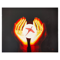 Lumei artist Li Dongxu Custom on canvas painting original living room mask collection hanging painting painting