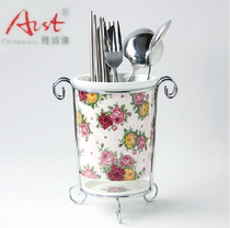 Arst Ya Chengde C- shaped chopsticks Chopsticks cage porcelain chopsticks box chopsticks rack fashion chopsticks spoon tube chopsticks rack