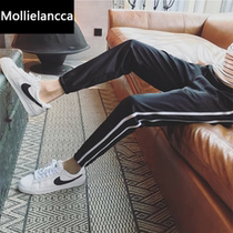 Chaoqiu men Korean style college style leisurely out 9 points Haren pants sports running loose small feet nine minutes off