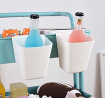 With cart small hanging bucket hanging basket portable storage household utensils kitchen tableware sundries plastic box pen holder