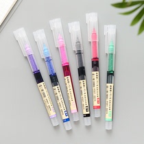 Dianshi stationery student 0 5 needle tube type straight liquid color ball pen Quick-drying pen ball pen DS904 water pen