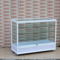 Commercial jewelry small counter exhibition showcase Glass transparent boutique tobacco Nakajima display cabinet Hong Kong container custom