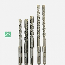 Cross electric hammer shock drill bit round handle concrete cement wearing wall punching lengthened four-edge square shank impact drill swivel head