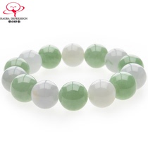 Hao 8 Impression K3375 Natural Emerald Bracelet Bracelet Blue Green Burmese Old Pit Jade A Cargo Buddha Beads Jewelry Chain