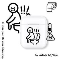 airpods3 protection shell airpodspro applies Apple headphone sleeve airpods2 Transparent tpu softshell to blame and poo the second generation airpods Bluetooth ear