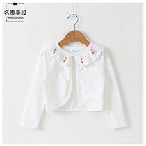 2020 girls shawl long sleeve summer new thin lace Joker short children Air conditioning outside Cardigan small